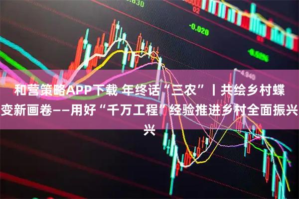 和营策略APP下载 年终话“三农”丨共绘乡村蝶变新画卷——用好“千万工程”经验推进乡村全面振兴
